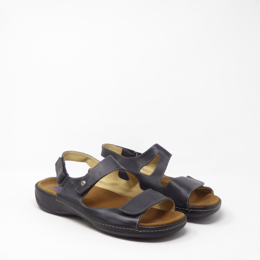 Wolky Liana Womens Sandals Black Leather Comfort Adjustable Straps 42 / 11